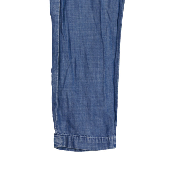 Calvin Klein Chambray Jogger Pants Womens Size 2 Blue High Rise Distressed - Picture 6 of 13